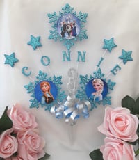 Image 1 of Personalised Frozen Cake Topper, Frozen Centrepiece, Frozen Party Decor