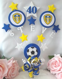 Image 4 of Personalised Football Cake Topper, Football Centrepiece, Football Party Decor, Soccer Cake Topper