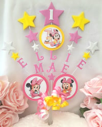Personalised Baby Minnie Mouse Cake Topper, Baby Minnie Party Decor, Baby Minnie Centrepiece