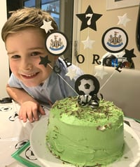 Image 3 of Personalised Football Cake Topper, Football Centrepiece, Football Party Decor, Soccer Cake Topper