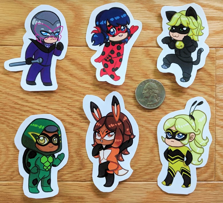 Image of Miraculous Ladybug & Friends! Sticker Pack of 6