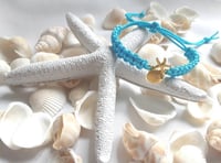 Image 1 of Beach Cord Bracelet, Starfish Bracelet,Beach Wish Bracelet,Beach Friendship Bracelet,Shell Bracelet