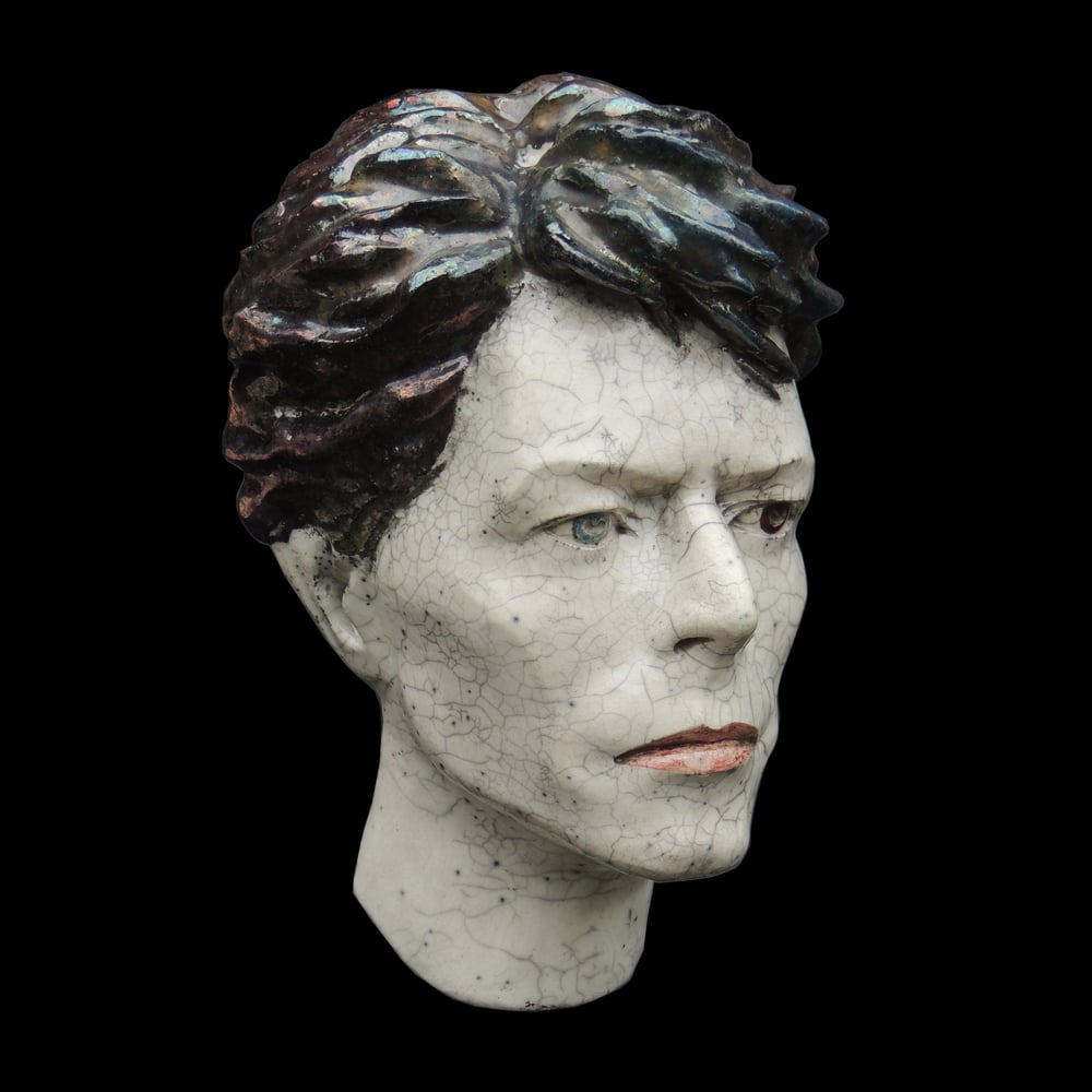*SALE* 'Serious Moonlight' Ceramic Sculpture (Unique Raku Piece)
