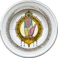 Image 2 of Palmistry HANDS DUO - 2 Vintage French Porcelain plates - #0721