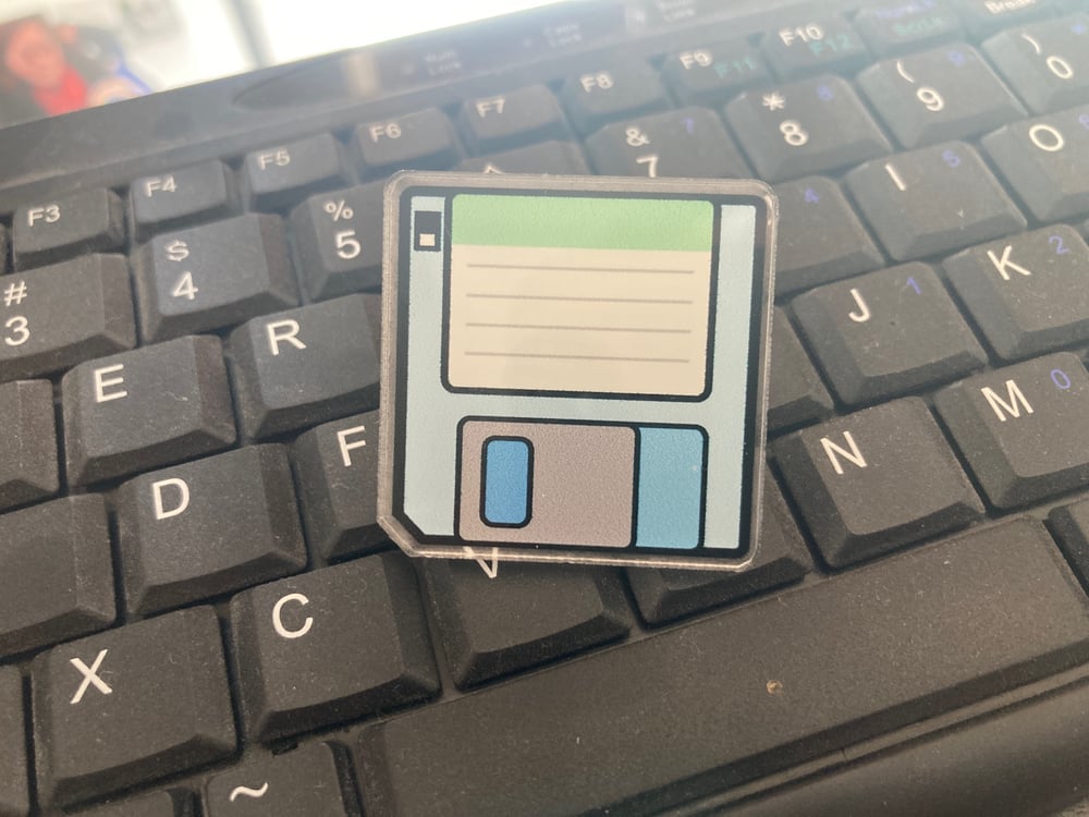 Floppy Disk Acrylic Pin