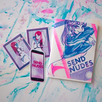 Image 1 of  2 color Risograph zine + sticker set: Send Nudes