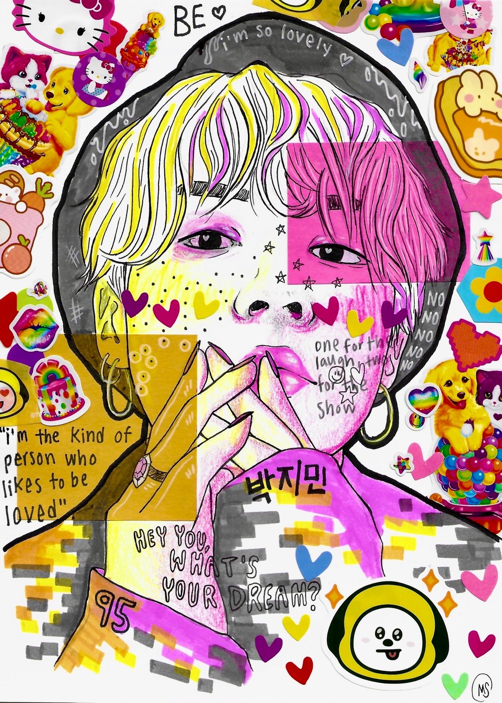 Image of "like to be loved" print set