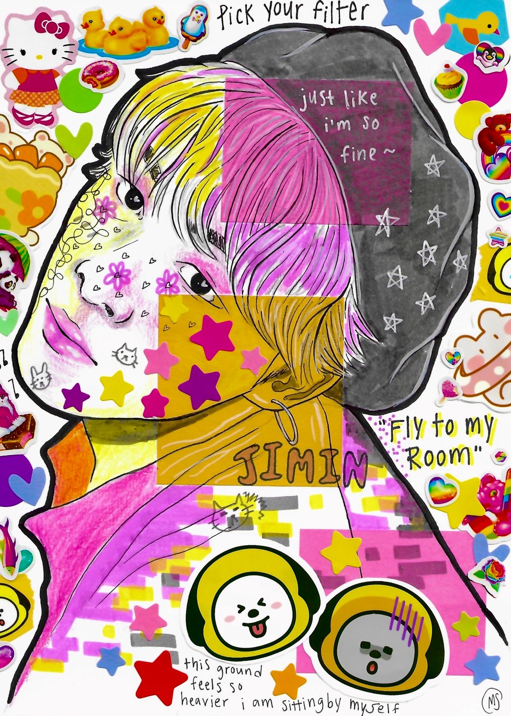 Image of "like to be loved" print set