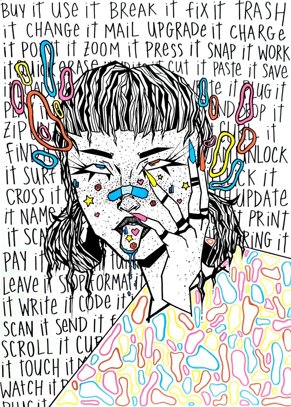 Image of "addiction" print