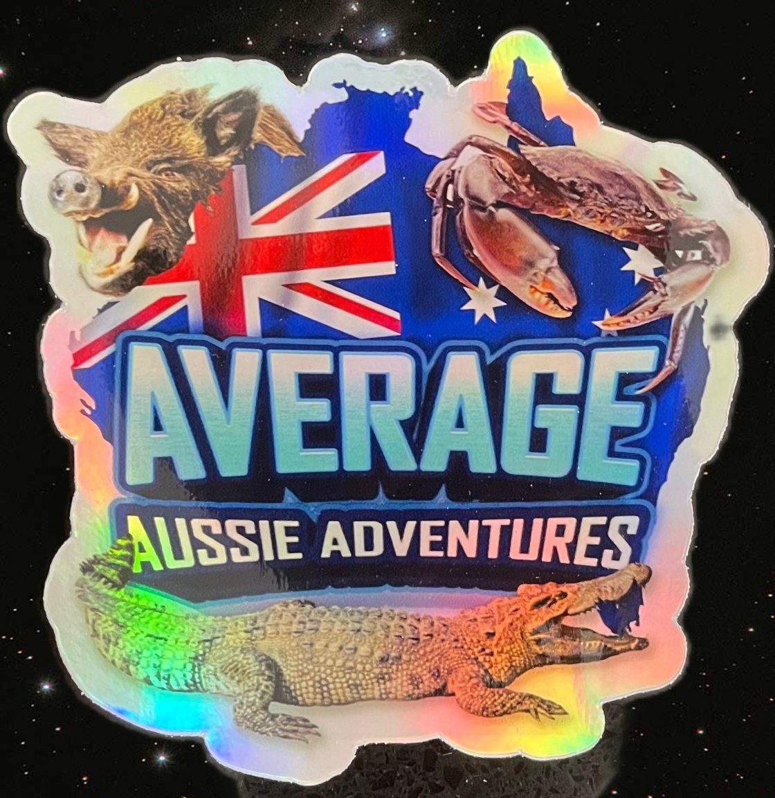 Image of NEW - LARGE Average Aussie Adventures  Sticker