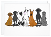 Great Danes in Every Color Greeting Card 
