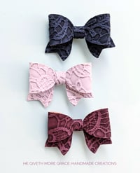 Floral Stamped Pottery Bitty Bows 