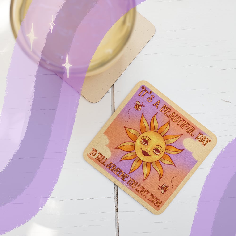 Image of IT'S A BEAUTIFUL DAY COASTER SET