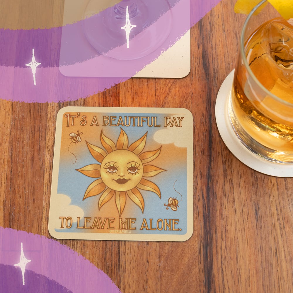 Image of IT'S A BEAUTIFUL DAY COASTER SET