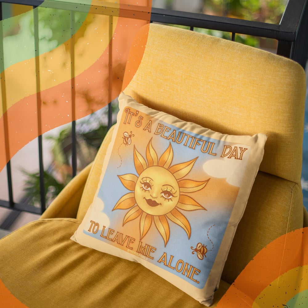 Image of IT’S A BEAUTIFUL DAY THROW PILLOW