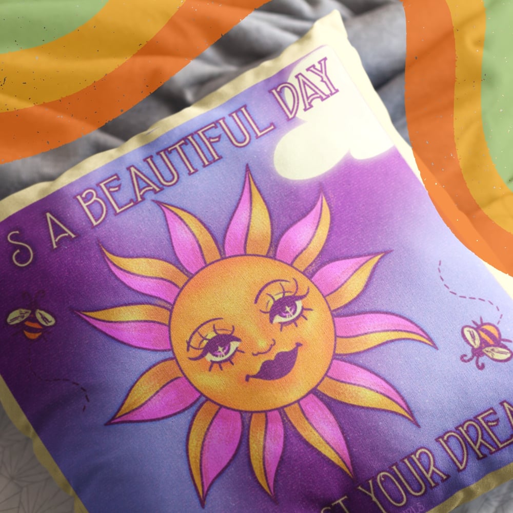 Image of IT’S A BEAUTIFUL DAY THROW PILLOW