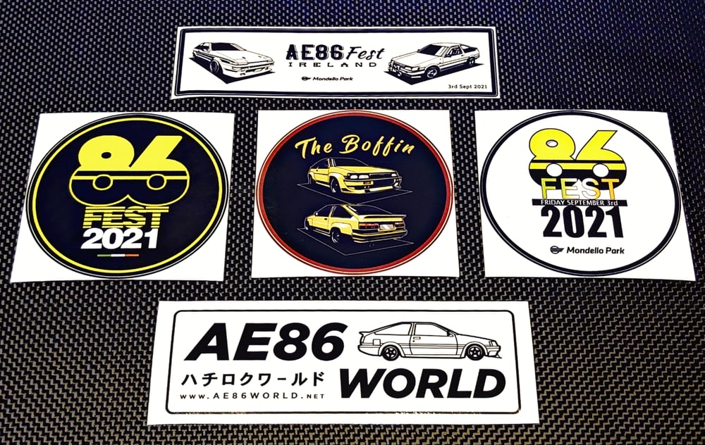 Image of AE86 Fest Ireland 2021 Sticker Pack