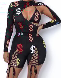 Image 1 of Money Cut Out 2pc Romper 