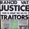 Rancid Vat - Justice This is What We Do to Traitors (Clear Vinyl) (Used, VG+/VG)
