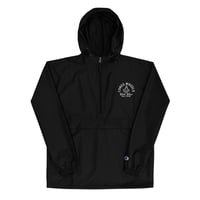 Embroidered Champion Packable Jacket Black