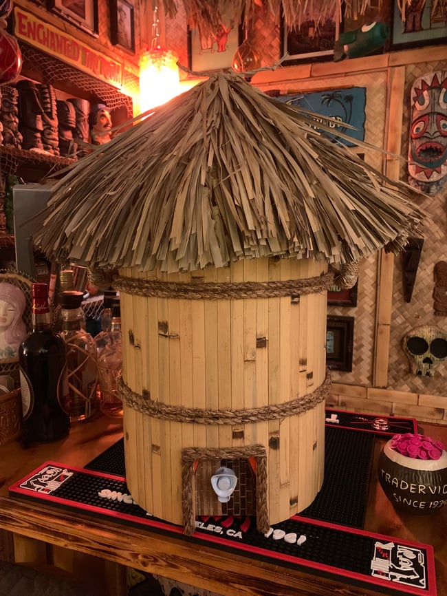 Tiki Cooler 5-gallon with Bamboo Matting (Custom)