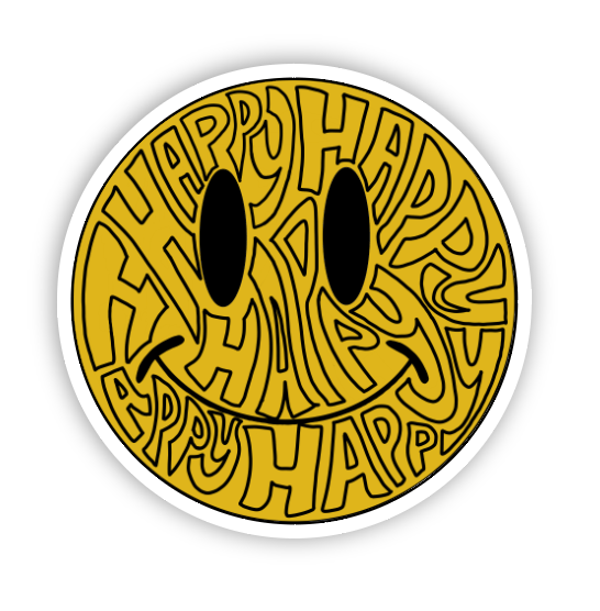 Happy Sticker (Waterproof)