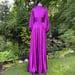 Image of Shocking Violet "Beverly" Dressing Gown w/ Crystal Buttoned Cuffs