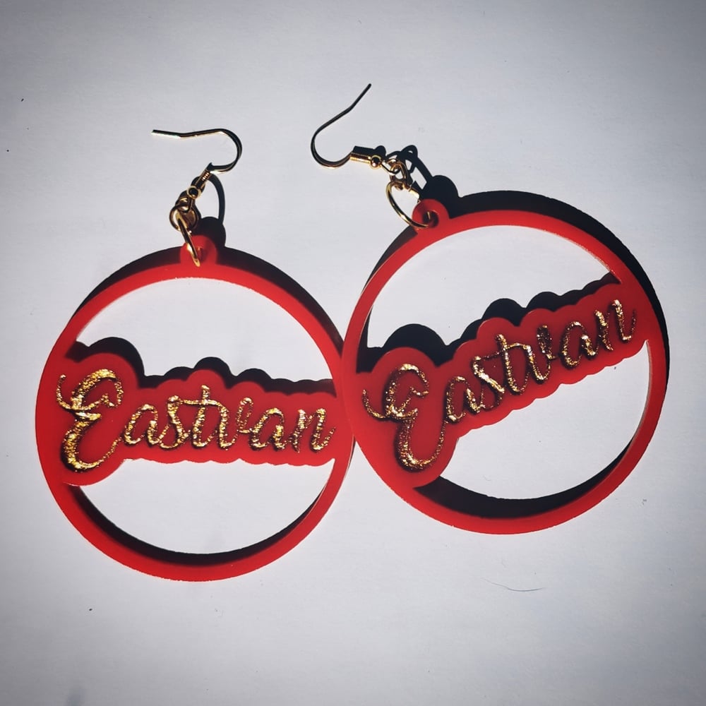 Image of Eastvan cursive earrings