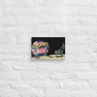 Image 2 of Mining Purple Crystals Canvas