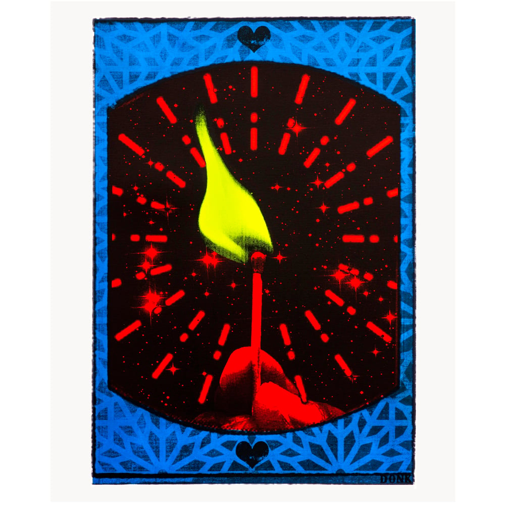 Image of Small Flame (Fluro Blue)