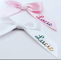 Satin Name Bow