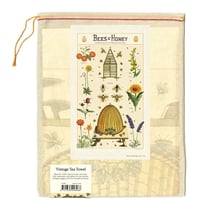 Image 4 of Bees & Honey Print Cotton Tea Towel - Cavallini Collection