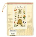 Bees & Honey Print Cotton Tea Towel - Cavallini Collection