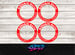 Image of 17" ADVAN TOURING COMPETITION CENTRE RING Decals Stickers x 4 pcs