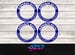 Image of 17" ADVAN TOURING COMPETITION CENTRE RING Decals Stickers x 4 pcs