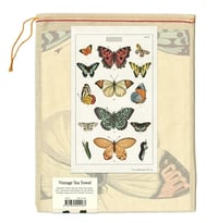 Image 4 of Butterflies Print Cotton Tea Towel - Cavallini Collection