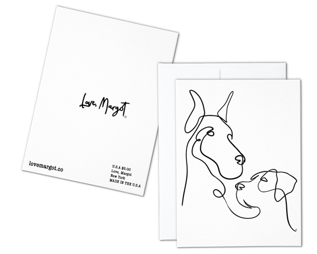 Fresh Ink Great Dane and Pup Greeting Card