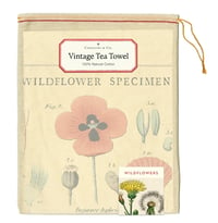 Image 3 of Wildflowers Print Cotton Tea Towel - Cavallini Collection