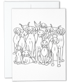 Crowd of Dogs Greeting Card 