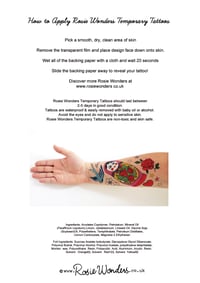 Image 2 of **NEW** Flowers A5 Temporary Tattoos