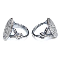 Image 2 of DG+AO Collection: Moon & Stars ring in sterling silver