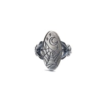 Image 1 of DG+AO Collection: Moon & Stars ring in sterling silver