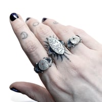 Image 3 of DG+AO Collection: Moon & Stars ring in sterling silver