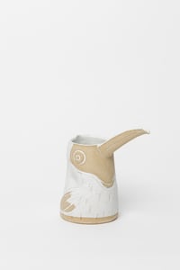 Image 2 of Medium Matte White Satin Handleless Toucan Pitcher