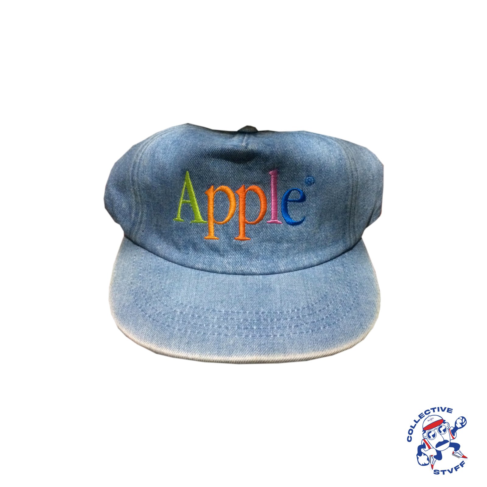 Vintage Apple Computers Spell Out Logo Felt Hat Cap 90s Macintosh