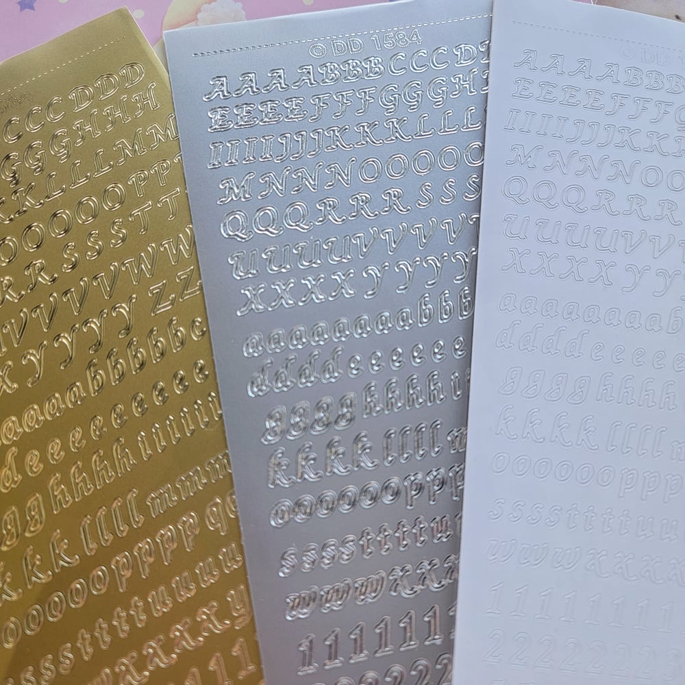 Image of FANCY LETTER DECO STICKER SHEETS