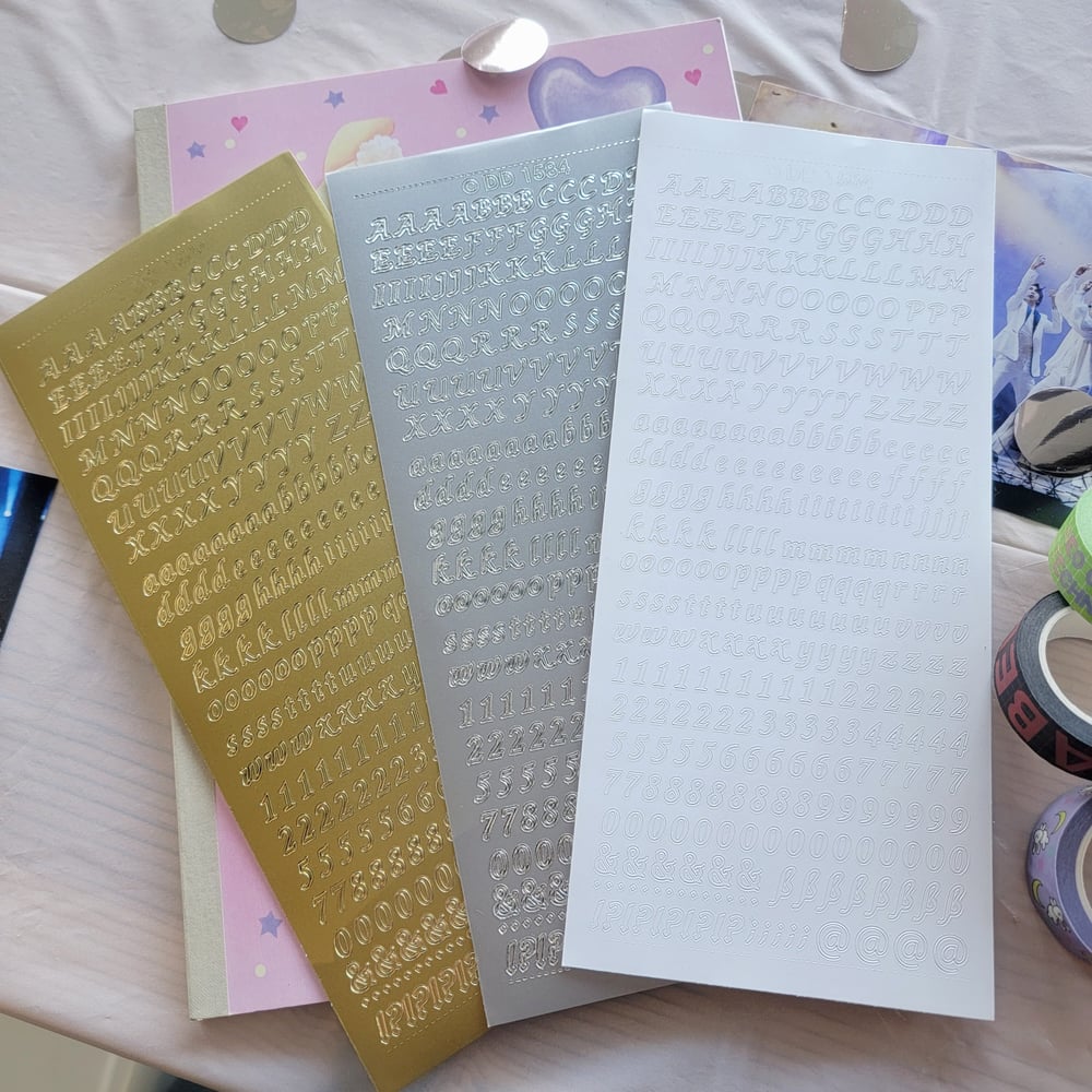 Image of FANCY LETTER DECO STICKER SHEETS