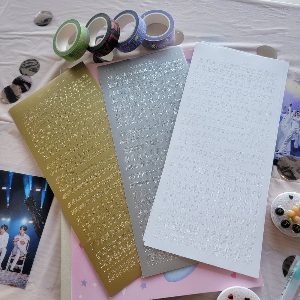 Image of FANCY LETTER DECO STICKER SHEETS