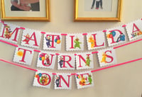 Image 4 of Personalised Teletubbies Banner, ANY AGE Teletubbies Party,Teletubbies Bunting