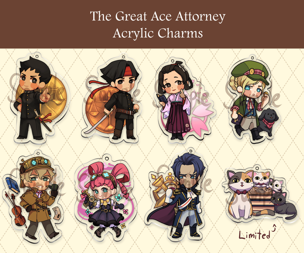 I finally made an attorney badge charm and tiny versions of all 3 charms! :  r/AceAttorney
